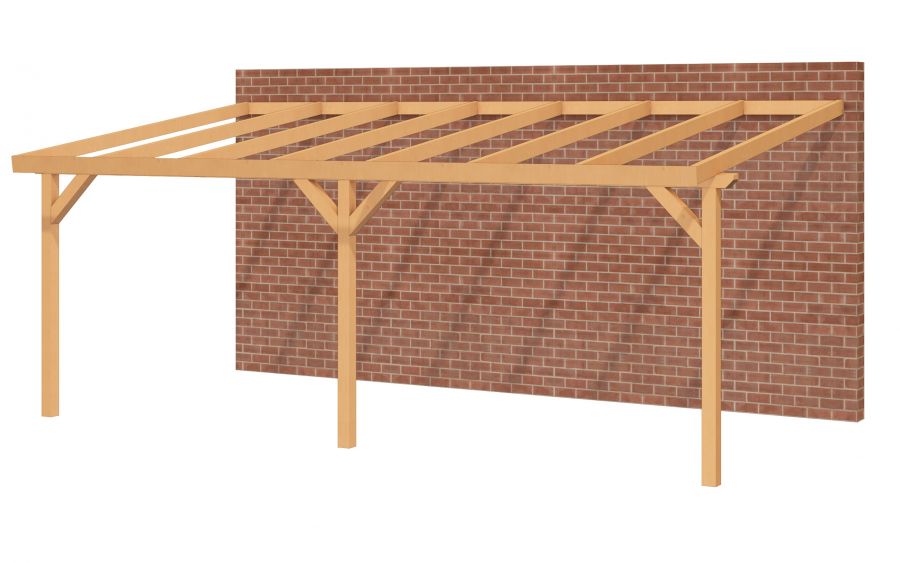 Aanbouwveranda OBLIQUE Schuin dak - 700x400 cm Aanbouwveranda OBLIQUE Schuin dak - 700x400 cm