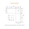 Cayman II loungeset 4-delig organic grey / donker antraciet