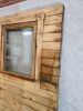 Vast houten paneel met draaikiepraam – 192 x 120 cm - SALE25073