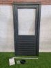 Houten antraciete deur – compleet met kozijn, hang- en sluitwerk (219 x 106,5 cm) - SALE25093