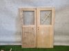 Dubbele houten deuren – enkel glas, zonder hang- en sluitwerk (178 x 140 cm) - SALE25106