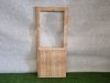 Enkele houten deur – met gebroken ruit, zonder hang- en sluitwerk (182 x 77 cm) - SALE25129