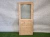 Enkele houten deur – linksdraaiend, dubbel glas (ruit kapot) – 180,5 x 76 cm - SALE25137