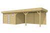 Blokhut Kievit 400x300 cm + luifel 500 cm - geïmpregneerd
