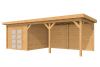 Tuinhuis Roek Blank 302,5x302,5 cm + luifel 500 cm