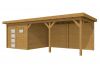 Tuinhuis Raaf - groen geïmpregneerd 302,5x302,5 cm + luifel 500 cm