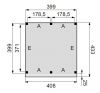 Plattegrond Buitenverblijf plat dak premium XXL 400x400 cm