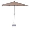 Lotus parasol Ø300 cm carbon black - taupe