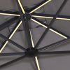 Garden Impressions Hawaii Lumen parasol - 300x300 cm - carbon black-licht grijs