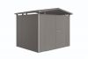 Biohort metalen tuinhuis Panorama Gr. P5 met dubbele deur 273x318 cm zilvergrijs metallic
