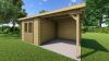 Classicline Blokhut Gelderland 300x250 cm + overkapping 250 cm vuren groen geïmpregneerd
