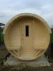 Barrelsauna Ø195x250 cm  - Vurenhout buiten rond