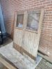 Dubbele houten deur blank 168,5 x 192,5 cm met kozijn - SALE25036