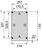 Plattegrond overkapping Premium L 210x360 cm 