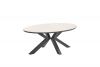 Garden Impressions Luma diningset - carbon black light teak tafel en 6 carbon black desert sand fauteuils