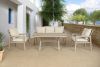 SenS-Line Colin loungeset 4-delig aluminium met beige kussens