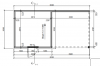 Poolhouse Trendy 300x300 cm + luifel 300 cm - onbehandeld
