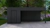 Poolhouse Trendy 200x300 cm + luifel 400 cm - compleet zwart gecoat