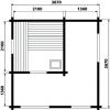 Buitensauna Plat Dak Interflex 3940 - 387x387 cm (70 mm)