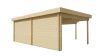 Blokhut Bridgend met overkapping 380+298x380+298 cm - back