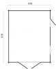 Garage Rydell 470x570 cm plattegrond