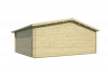 Blokhut Tova 595x500 cm + luifel 75 cm - grijs geïmpregneerd