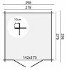 Plattegrond Blokhut Noja 300x300 cm