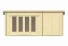 Tuindeco Meg Blokhut 595x400 cm 44 mm vuren grijs geïmpregneerd