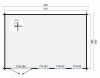 Blokhut Gabriella 595x400 cm plattegrond