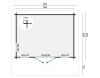Blokhut Whitegate 400x280 cm + luifel 120 cm - Red Class Wood geïmpregneerd