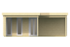 Tuindeco Bridgend Hoekblokhut met overkapping 380+298x380+298 cm 70 mm vuren groen geïmpregneerd