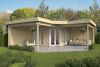 Blokhut Bridgend met overkapping 380+298x380+298 cm - blank