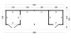 Lariks/Douglas Kapschuur Bergen L type 12 888x306 cm plattegrond