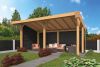 Lariks/Douglas kapschuur Goor 600x390 cm met blanke wanden - Bouwpakket