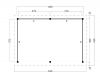 Overkapping Plat Dak Odense XXL Type 4 Red Class Wood 650 x 450 - Blanke wanden