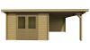 Classicline Blokhut Gelderland 300x250 cm + overkapping 250 cm vuren groen geïmpregneerd