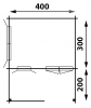 Blokhut 440x340 cm + luifel 200 cm - gecoat