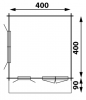 Blokhut 440x440 cm, 50 mm dikke wanden & dubbelglas - gecoat