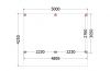 Trendhout kapschuur de Heerd 500x425 cm - plattegrond