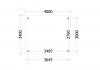 Trendhout kapschuur de Deel 400x340 cm - plattegrond