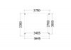 Overkapping Casa 375x330 cm - plattegrond 