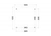 Buitenverblijf Florence 425x360 cm - Plat dak- plattegrond