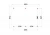 Buitenverblijf Florence 545x425 cm - Plat dak - plattegrond