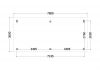 Buitenverblijf Florence 780x360 cm - Plat dak - plattegrond