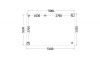 Buitenverblijf Verona 510x335 cm - Plat dak model links - plattegrond