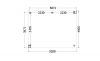 Buitenverblijf Verona 520x400 cm - Plat dak model links - plattegrond