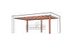 Buitenverblijf Verona 625x400 cm - Plat dak model links
