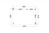 Trendhout Buitenverblijf Verona 510x335 cm - Plat dak model rechts