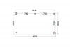 Buitenverblijf Verona 625x335 cm - Plat dak model rechts