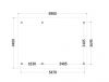 Trendhout buitenverblijf zadeldak XL 590x440 - plattegrond